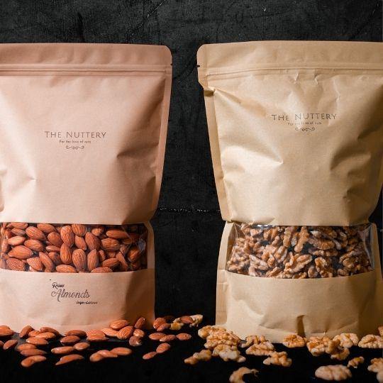 Almonds & Walnuts Combo (1Kg each) - The Nuttery
