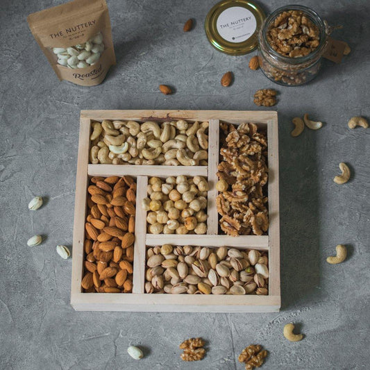 Medium Custom Gift Platter (10x10) 5 partition - The Nuttery