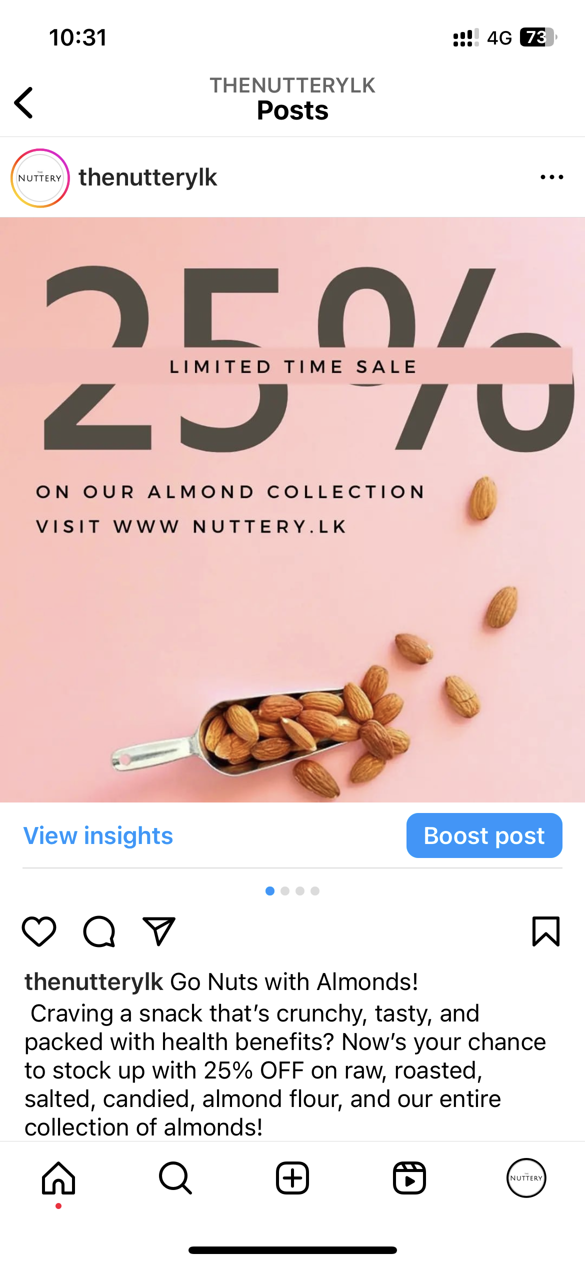 Go Nuts with Almonds! 25% OFF