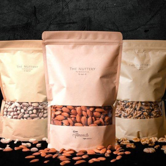 Almonds, Walnuts & Pistachios Combo (1Kg each) - The Nuttery