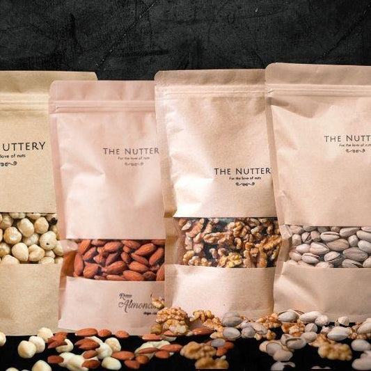 Almonds, Walnuts, Pistachios & Hazelnuts Combo (500g each) - The Nuttery