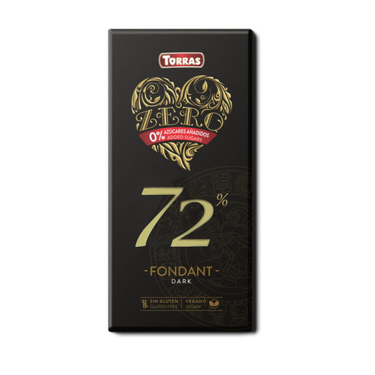 Torras Zero Dark 72% Cocoa (Sugar Free, Gluten Free)